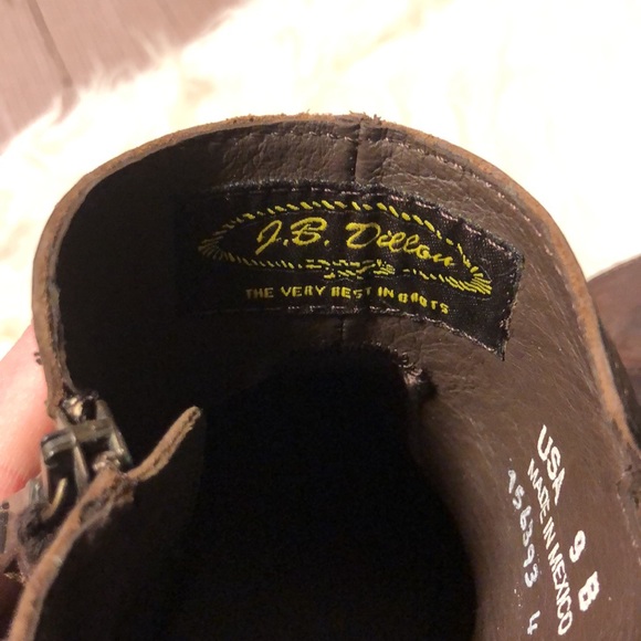 JB Dillion Brown Leather Zip Up Ankle Boots (New) - Picture 7 of 10